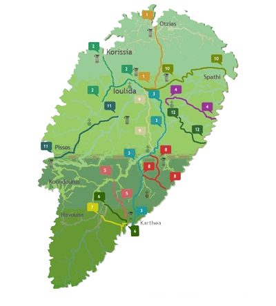 map of kea or tzia